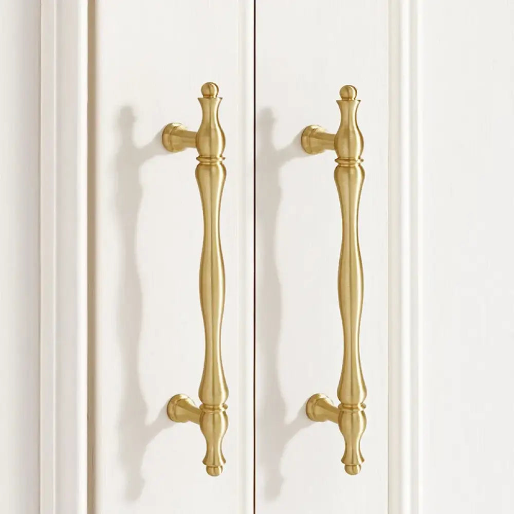 Gold Brass Cabinet Bar Handle – American Vintage Drawer Pull and Wardrobe Knob Handles