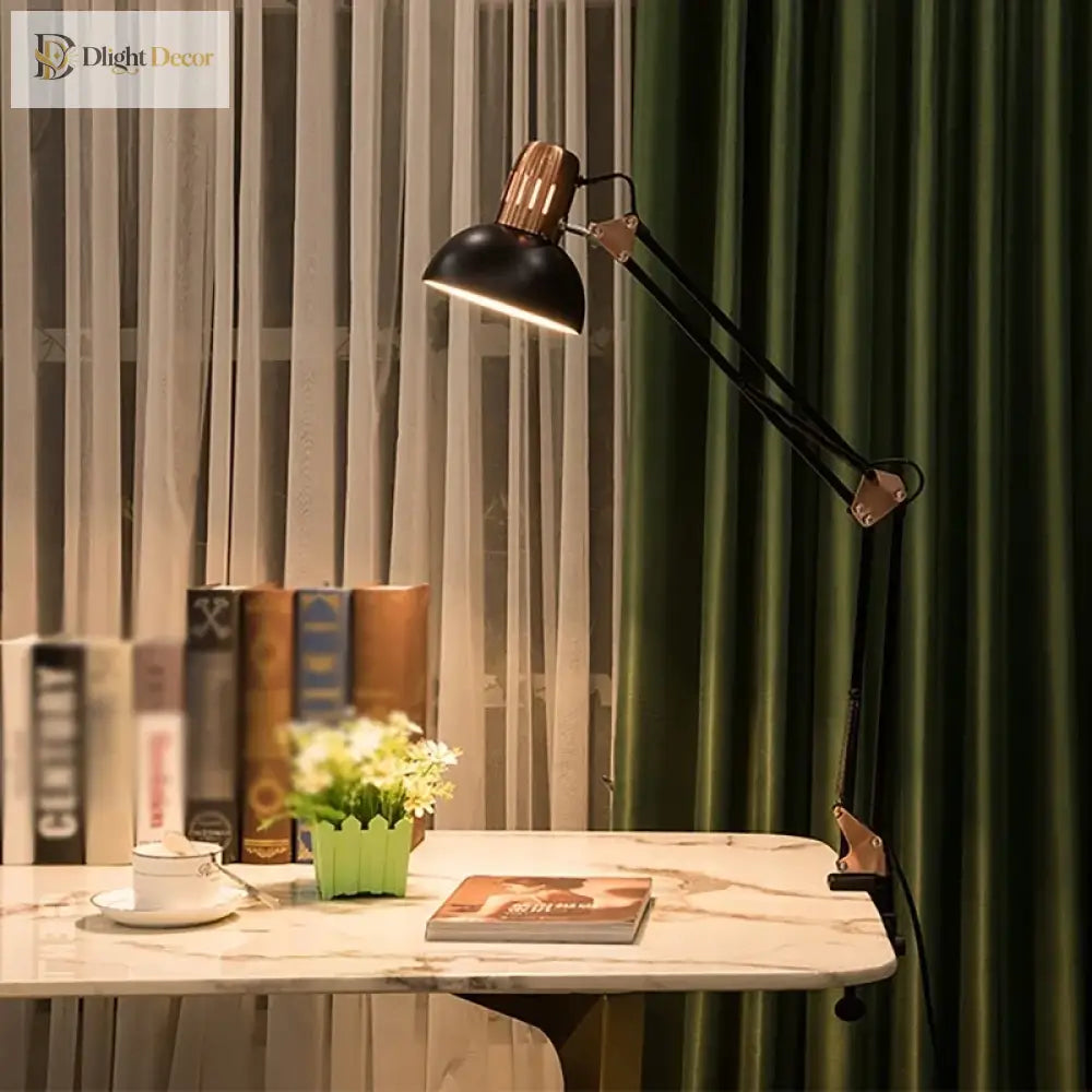 Ed Studio Desk Lamp - Vintage Portable Fixture With Clamp For Reading Writing And Study Table