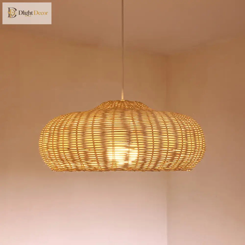 Vintage Handmade Rattan Pendant Light - Creative Lighting For Dining Rooms Cafes Restaurants And