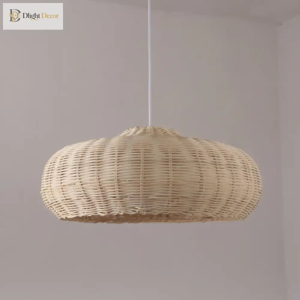Vintage Handmade Rattan Pendant Light - Creative Lighting For Dining Rooms Cafes Restaurants And