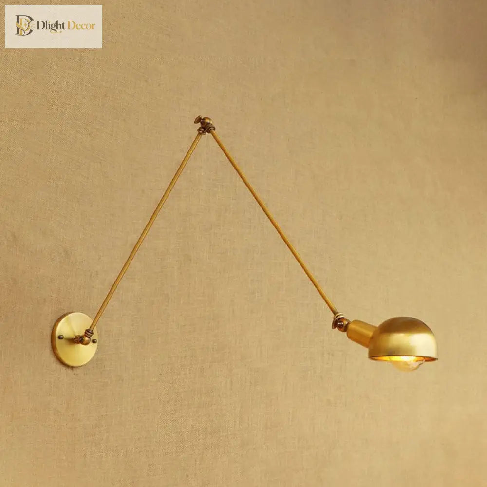 Watson’s Industrial Swing Arm: Brass Beauty For Focused Light (1 - Light Sconce)