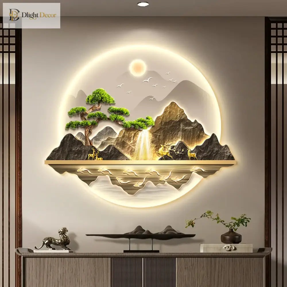 Dlight Decor Wealth Landscape Wall Lamp Mural Wall Art