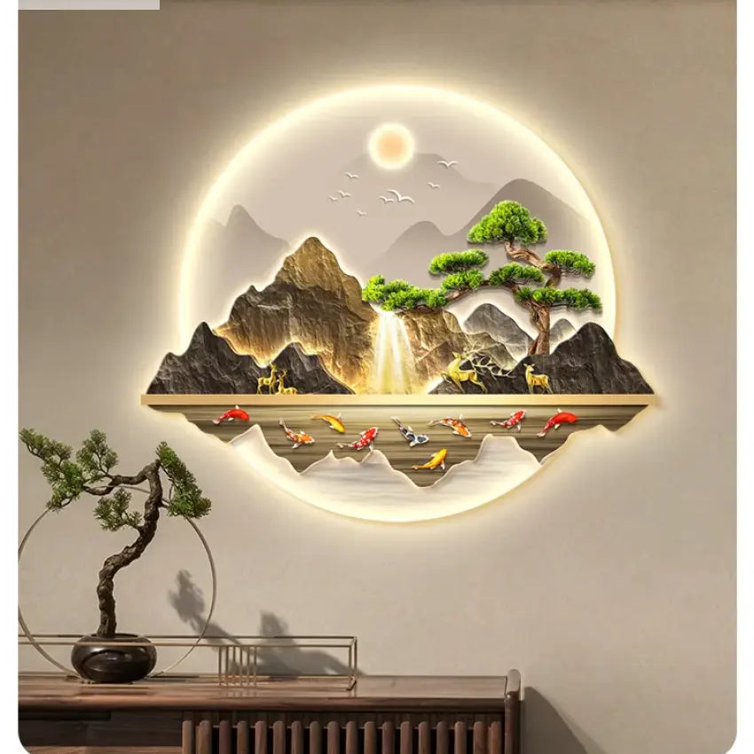 Dlight Decor Wealth Landscape Wall Lamp Mural Wall Art