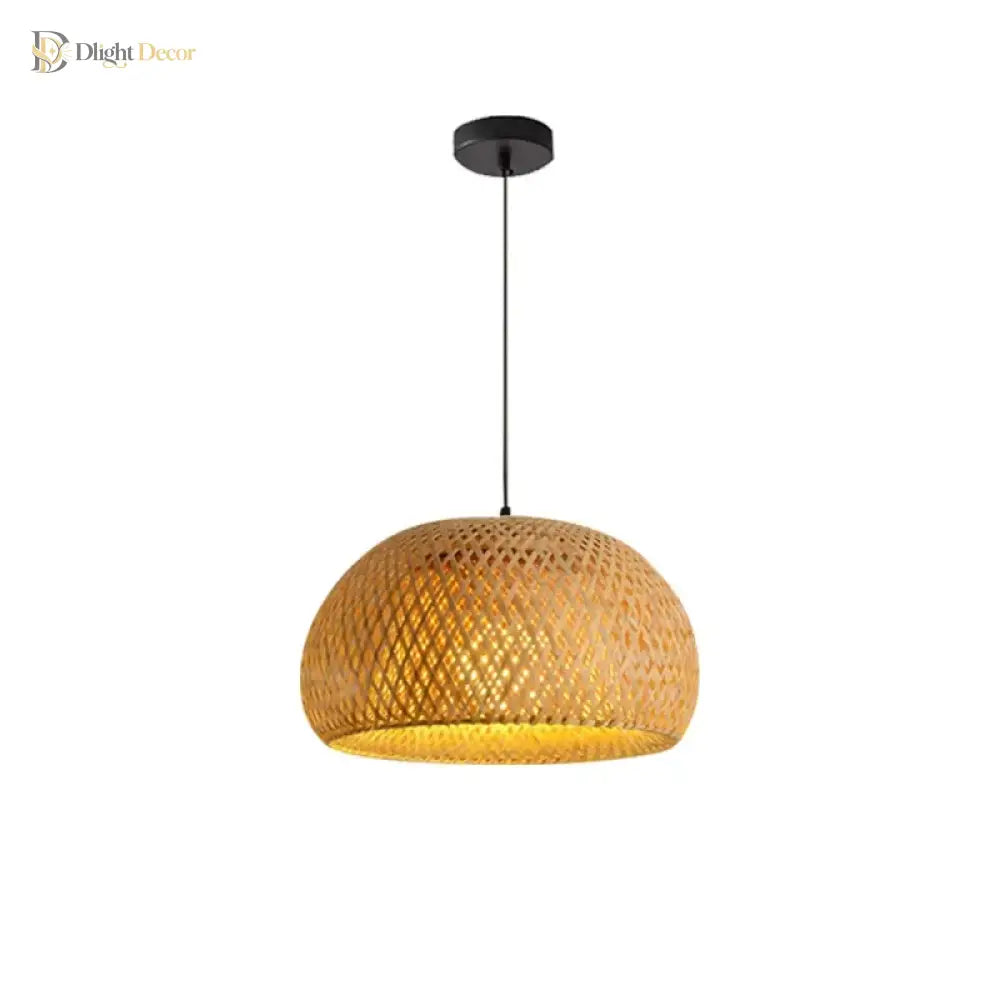 Zen Bamboo And Rattan Woven Chandelier - Exquisite Lighting For Chinese Southeast Asian - Inspired