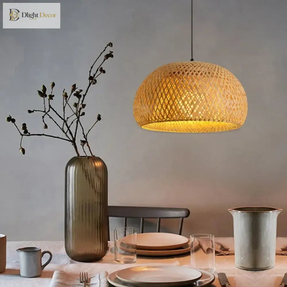 Zen Bamboo And Rattan Woven Chandelier - Exquisite Lighting For Chinese Southeast Asian - Inspired