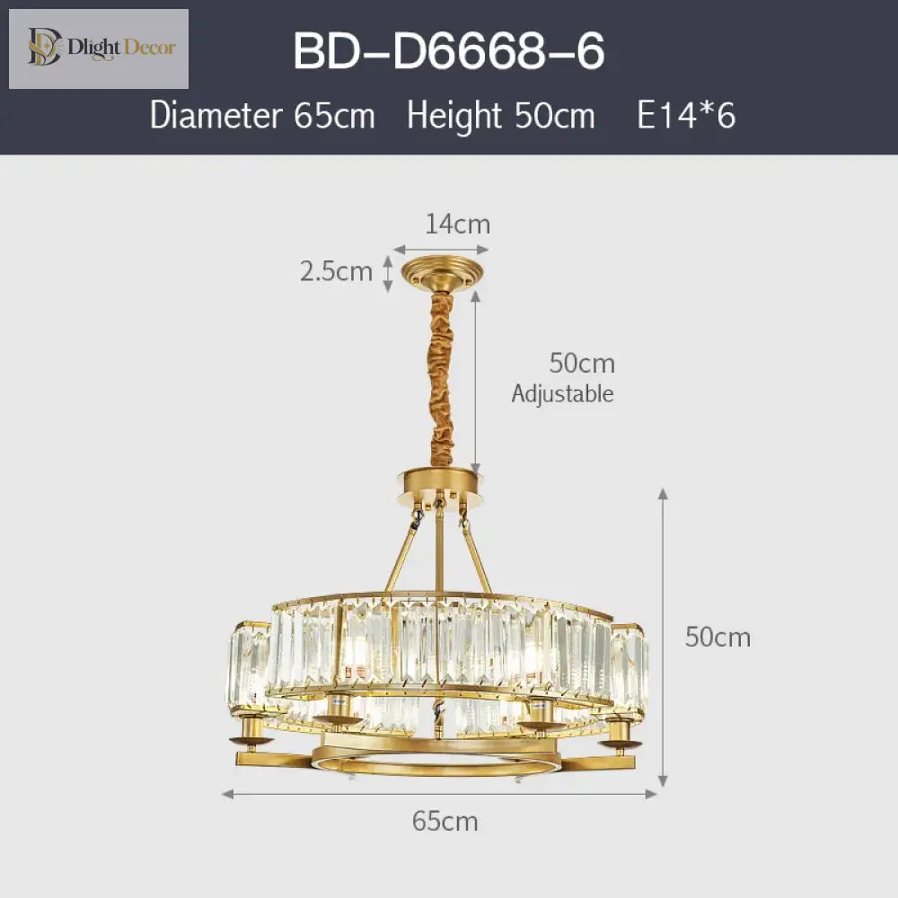 Zoe’s K9 Crystal Modern Glass Chandelier - Copper Luxury Hanging Lamp Chandelier