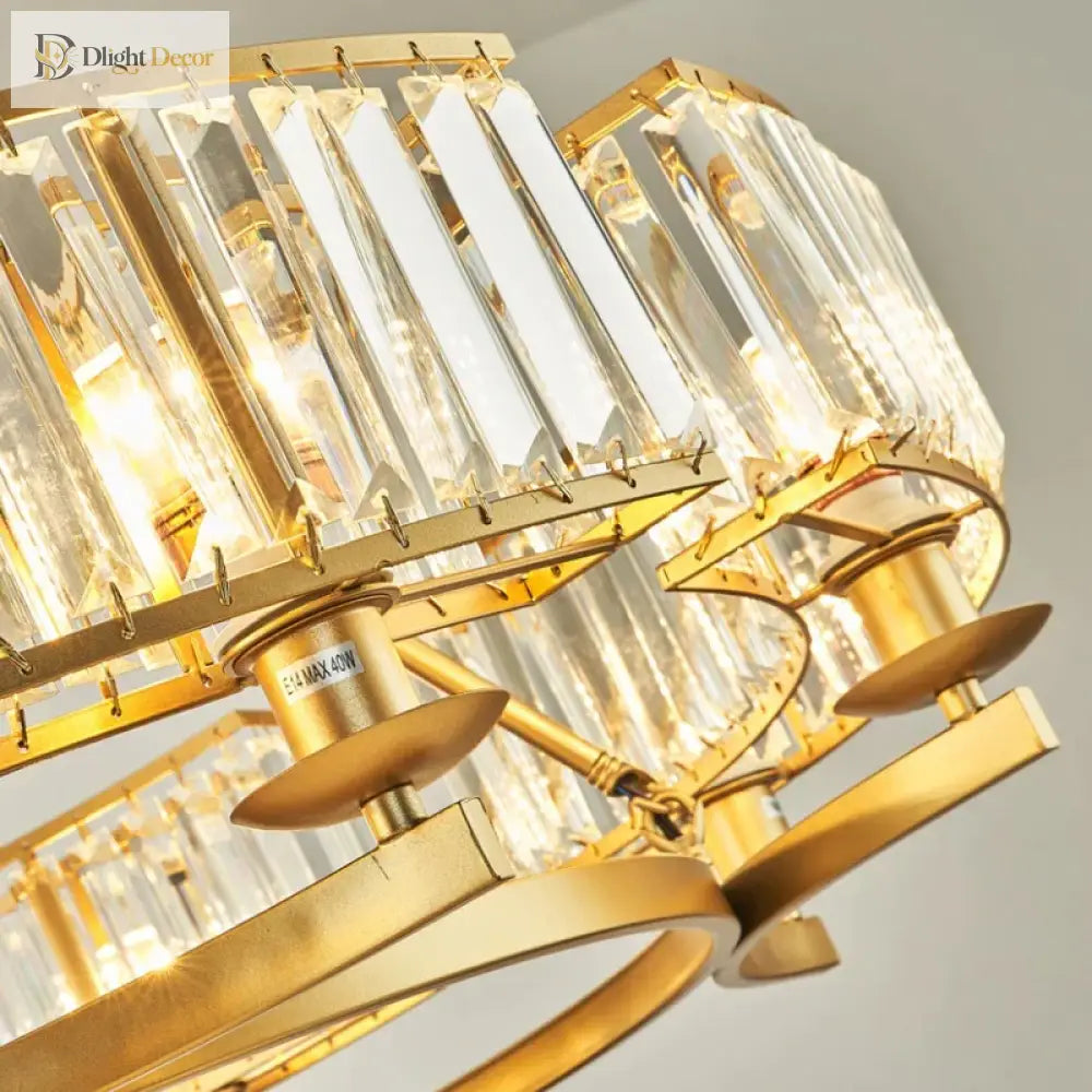 Zoe’s K9 Crystal Modern Glass Chandelier - Copper Luxury Hanging Lamp Chandelier