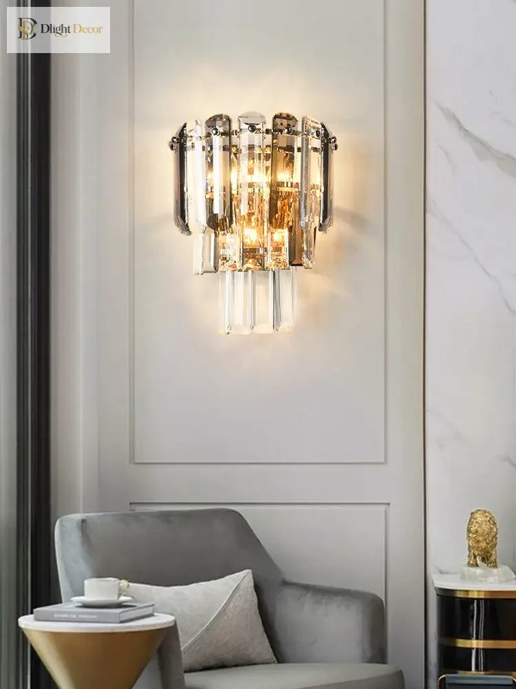 Zoe - Modern Minimalist Light Luxury Style Crystal Wall Lamp Living Room Tv Background Bedroom