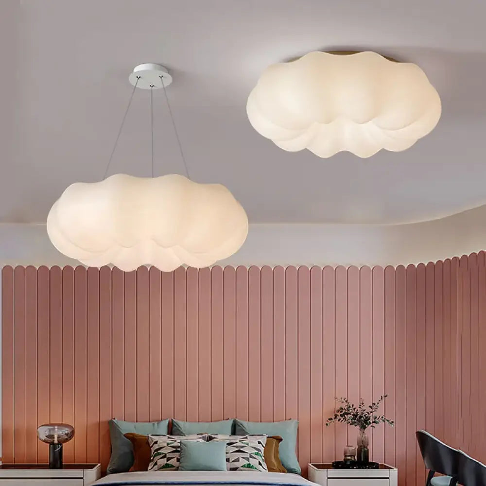 Organic & Sculptural lighting — Clouds LED White Chandelier | Modern Dining Room Lighting