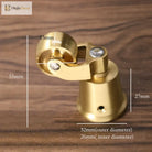 1.5-Inch Brass Furniture Casters – Gold Retro Round Cup Wheels for Cabinets Tables and Shelves Cabinet Legs