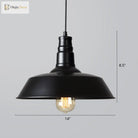 Industrial Iron Pendant Light (1 - Light) - Choose Your Size And Finish