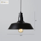 Industrial Iron Pendant Light (1 - Light) - Choose Your Size And Finish