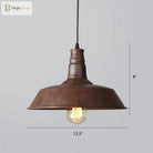 Industrial Iron Pendant Light (1 - Light) - Choose Your Size And Finish