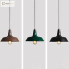 Industrial Iron Pendant Light (1 - Light) - Choose Your Size And Finish