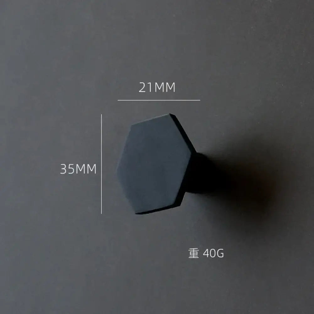 1 Piece - Mini Hexagon Gold Drawer Knob – Luxury Zinc Alloy Single Hole Handle for Cabinets and Doors Black-35mm knob