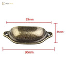 10Pcs Retro Antique Brass Shell Pull Handles – Vintage Kitchen Drawer and Cabinet Knobs 10pcs Door Pull