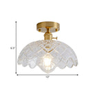 Illuminate Your Living Room With Industrial Charm: The Modern Brass Semi - Flush Ceiling Light