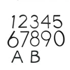 125mm 3D Black Zinc House Numbers – Arabic Numerals with Floating Doorplate Holder Brass Letters