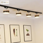 12W Nordic Wooden LED Track Light - COB Ceiling Spotlight for Home and Store Decor ceiling light