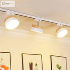 12W Nordic Wooden LED Track Light - COB Ceiling Spotlight for Home and Store Decor ceiling light