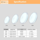Modern Dimmable Led Ceiling Lamp - Available In 12W 18W 24W And 48W Ideal For Living Rooms Bedrooms
