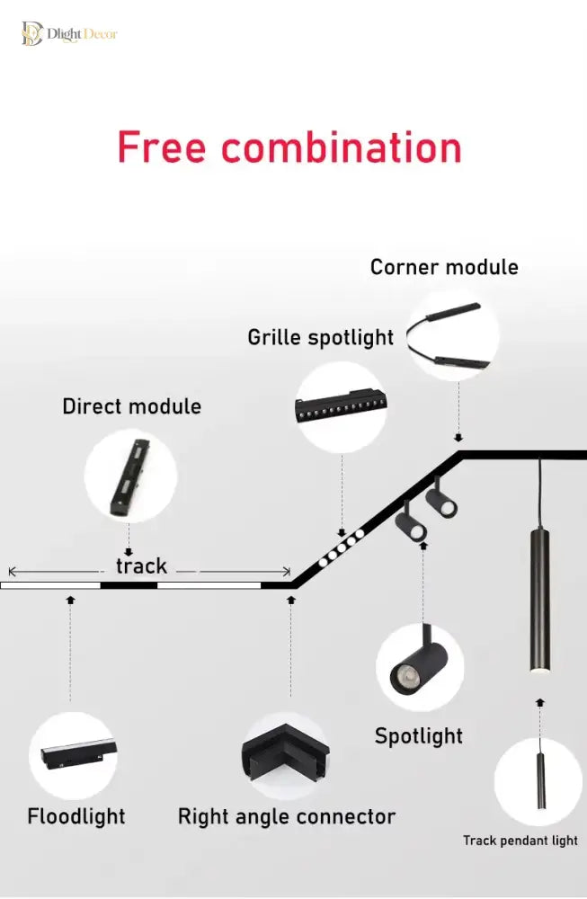 LED Magnetic Folding Spotlight Track Light Industrial Fashion Decor Lamp No Main Light Modern Design Popular Cool