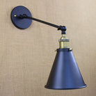 Avery - Industrial Swing Arm Sconce With Conic Shade (1 - Light Black) Wall Light