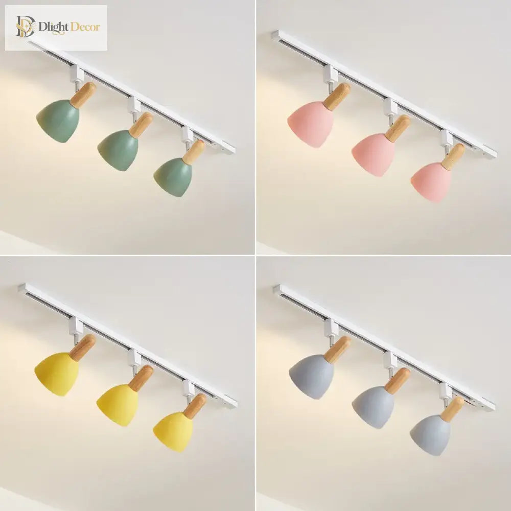 15W Modern Nordic Wooden LED Track Light - Ceiling Spotlight ceiling light
