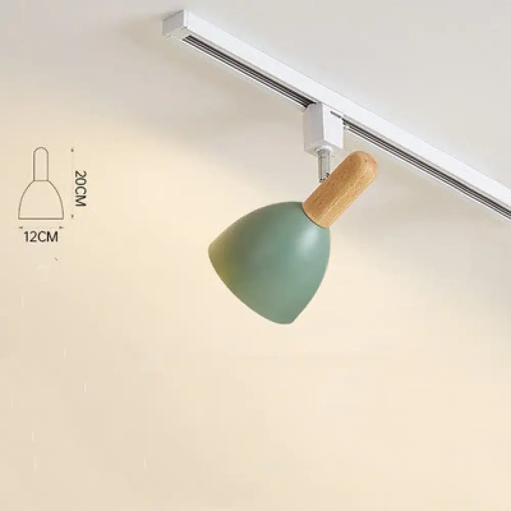 15W Modern Nordic Wooden LED Track Light - Ceiling Spotlight Green / Cold White 6000K ceiling light