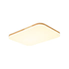 Beige Acrylic Flush Mount Ceiling Light For Living Room - 25.5’/34’ Rectangle Shape