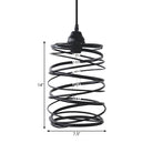 Amy Modern Black Pendant - Industrial Swirl Design Lighting