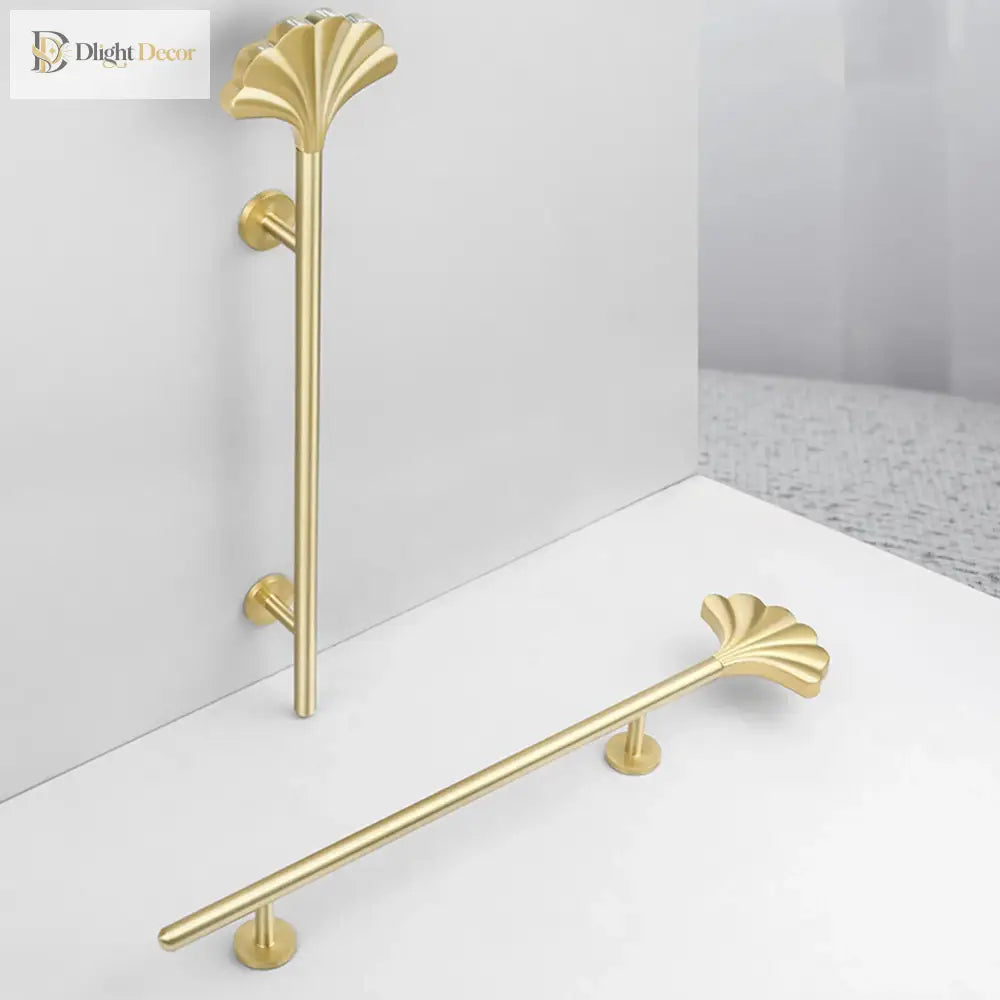 1PC Solid Brass Ginkgo Leaf Handle – Elegant Gold Furniture Knob for Cabinets Wardrobes and Cupboards 1 pc / CHINA