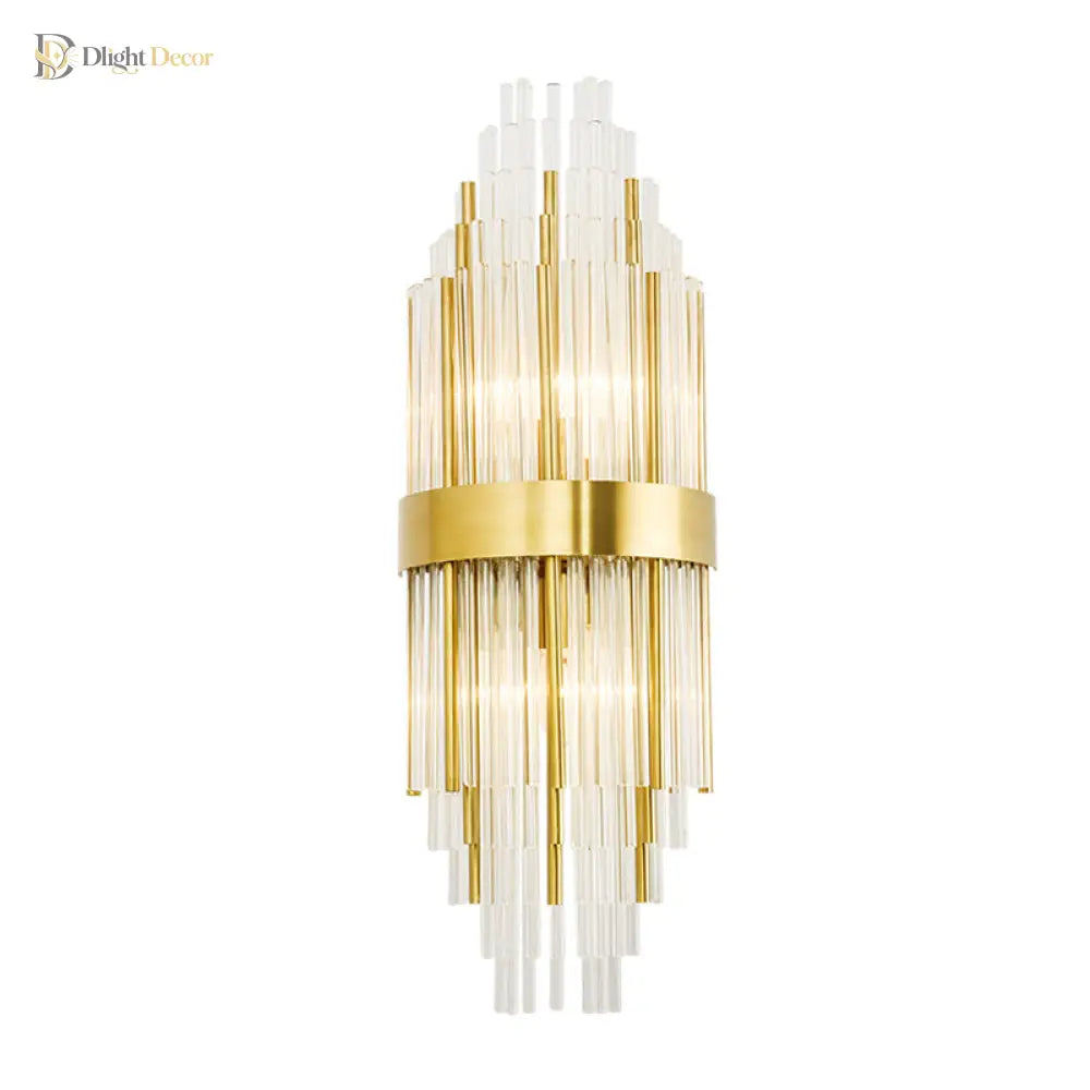 Modern Elegance Meets Sparkling Brilliance: The Gold Layered Crystal Sconce Light