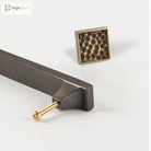 24K Gold and Hammered Brass Furniture Handles – Textured Cabinet Knobs and Pulls in Antique Silver and Old-Silver