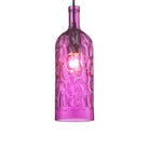 Art Deco Wine Bottle Hanging Lamp With Wavy Glass For Restaurant And Bar - Vintage 1 - Light Down