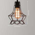 Catherine - Adjustable Industrial Pendant Light With Metal Cage (Various Shapes)