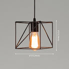 Catherine - Adjustable Industrial Pendant Light With Metal Cage (Various Shapes)