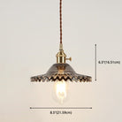 Eliana Scalloped Pendant: Vintage Charm With Green Hue (Multiple Color Options)