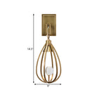 Modern Gold Teardrop Wall Sconce - Metal Surface Mount Light Wall Light