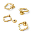 2pcs Brass Dropping Handles – Modern Cabinet and Wardrobe Drawer Pulls 57x50mm knob