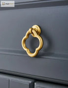2pcs Brass Dropping Handles – Modern Cabinet and Wardrobe Drawer Pulls 57x50mm knob
