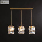 Modern Elegance Meets Warmth: Gold Crystal Pendant Light