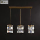 Modern Elegance Meets Warmth: Gold Crystal Pendant Light
