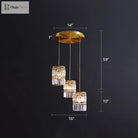 Modern Elegance Meets Warmth: Gold Crystal Pendant Light