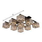 Anya’s Modern Crystal Chandelier - Square Design Ceiling Light