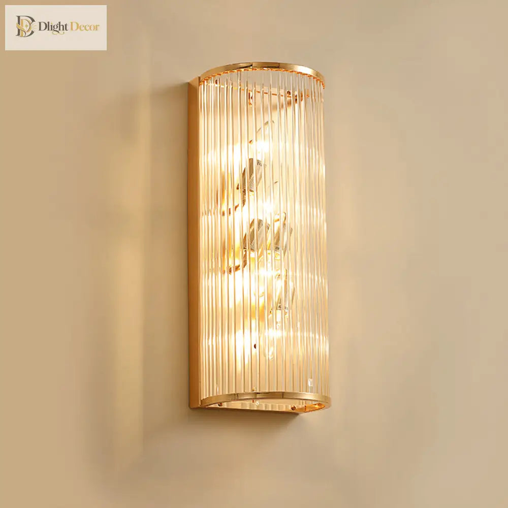 Modern Elegance Meets Warmth: Crystal Rod Wall Sconce