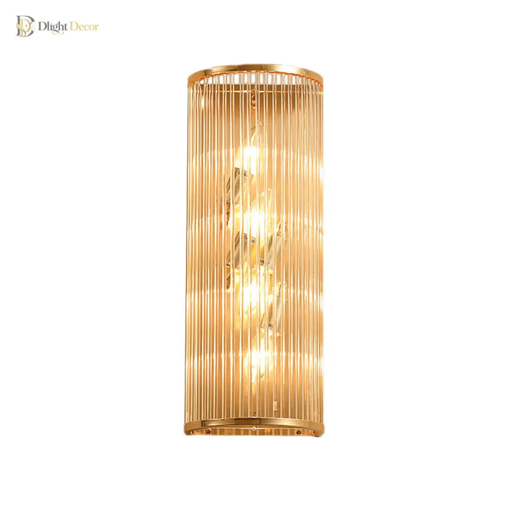 Modern Elegance Meets Warmth: Crystal Rod Wall Sconce