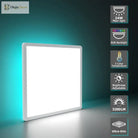 4W Square Wifi Led Ceiling Light - Dimmable Rgbcw Lamp With Remote Control For Living Room And
