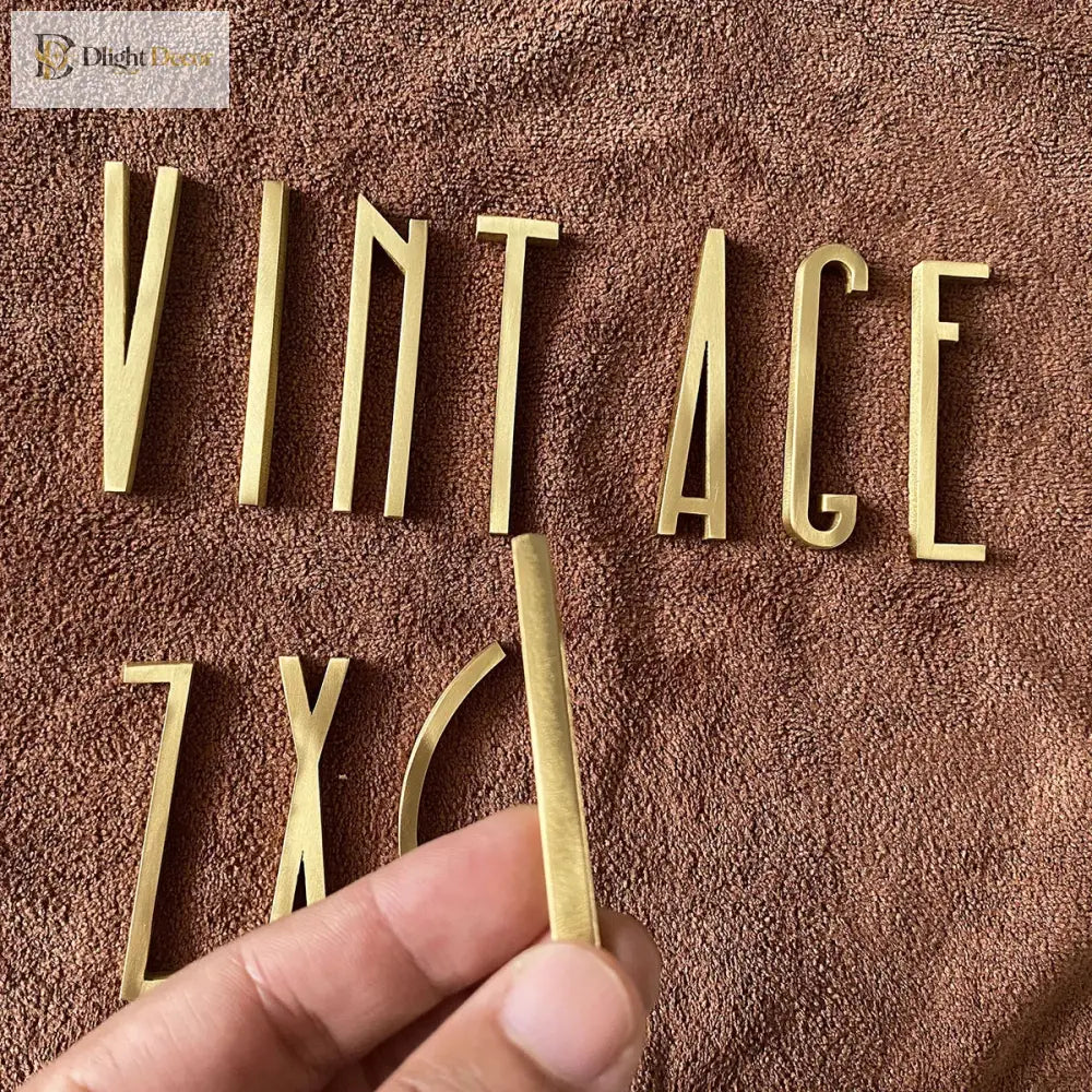 5mm Brass Letters – DIY Wall Decorative Name Signs for Business Shops and Doors Brass Letters