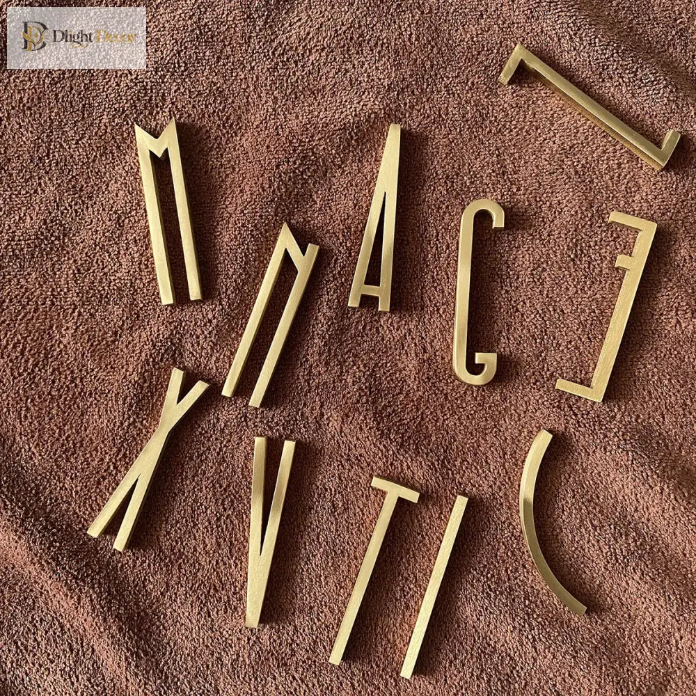 5mm Brass Letters – DIY Wall Decorative Name Signs for Business Shops and Doors Brass Letters